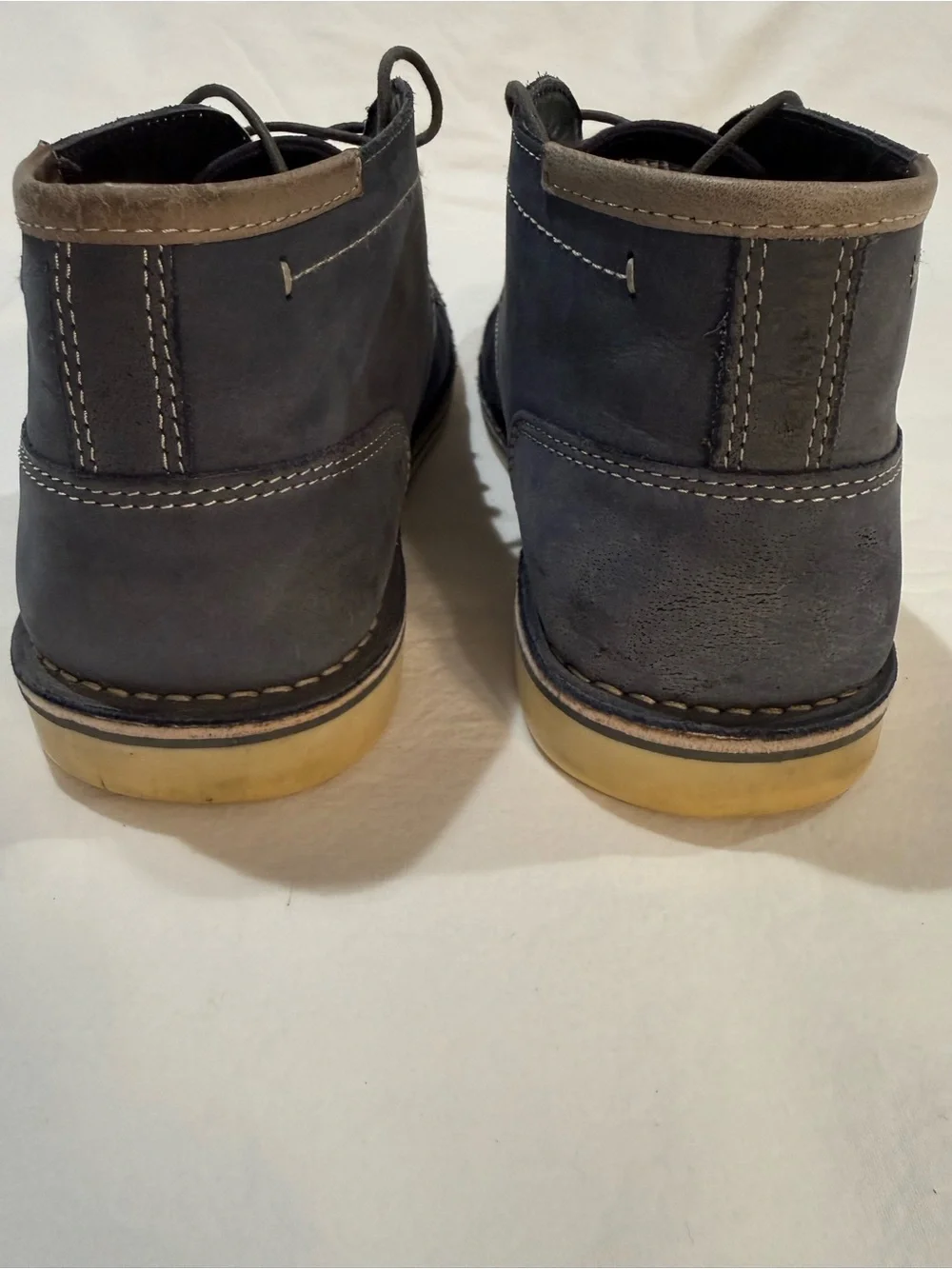 Steve Madden Two-Tone Blue Canvas Chukka Boots